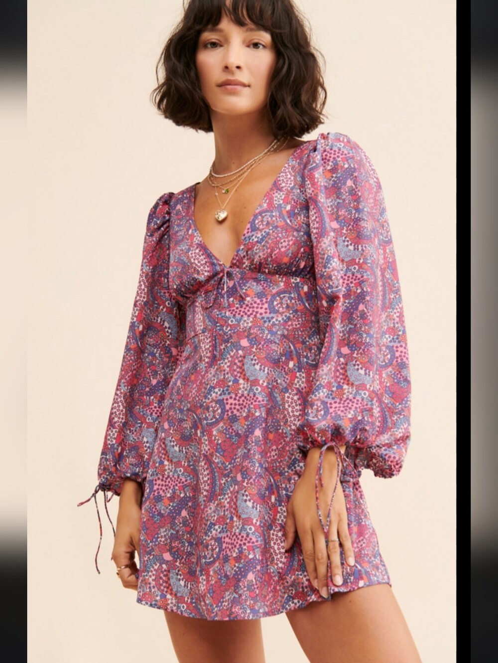 For Love & Lemons Tonya Mini Dress S